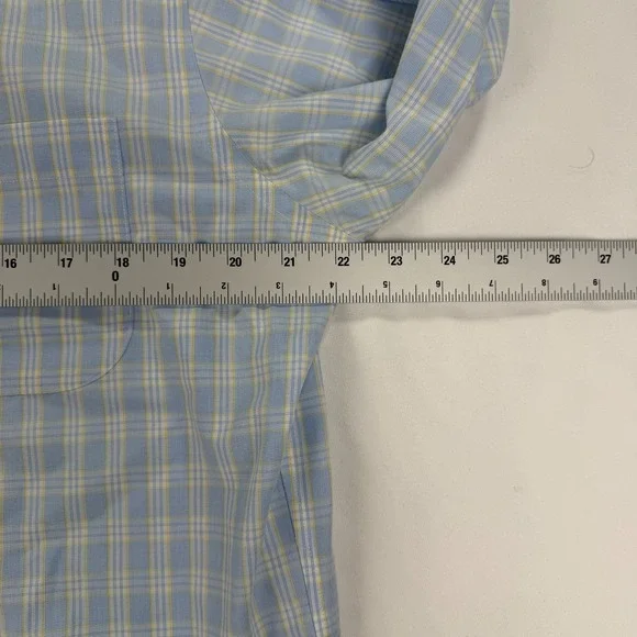 Brooks Brothers Dress Shirt Mens 16-34 Classic Fit Blue Yellow Supima Cotton - Picture 6 of 13